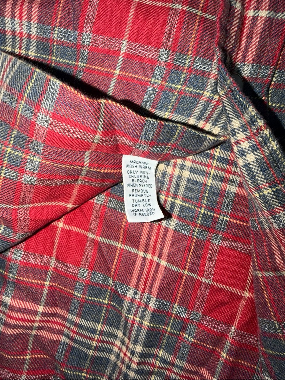 Polo Ralph Lauren Western Snap Flannel Shirt Red Tartan Plaid Men’s Large - Picture 4 of 9